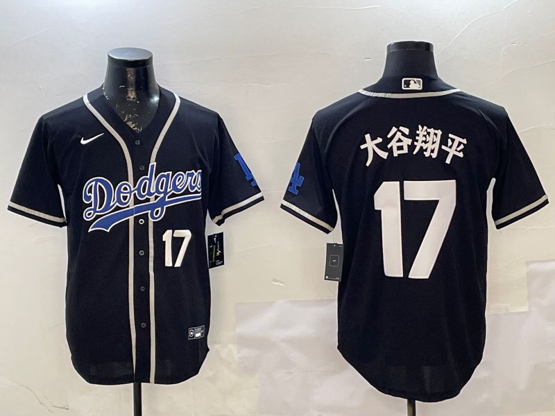 Men Los Angeles Dodgers #17 Ohtani Black Fashion Game 2025 Nike MLB Jersey style 3017->los angeles dodgers->MLB Jersey